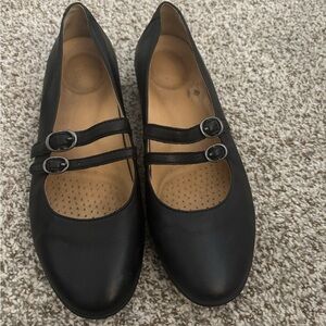 Women's Dansko Black Leather Mary Jane Shoes